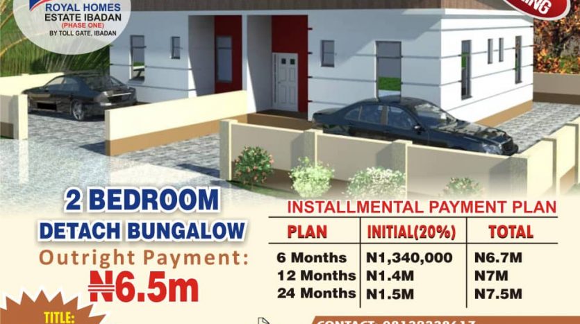 Royal Homes Houses for sale at Ibadan Toll-gate at NGN6.5M